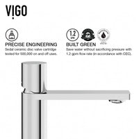 Ceramic disc valve faucet in chrome with easy installation features