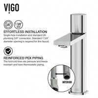 Single hole faucet with included supply lines and NPSM thread type