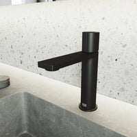 Single hole faucet with high arc spout and corrosion-resistant brass construction