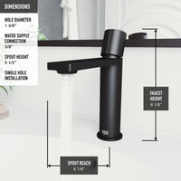 Deck-mounted faucet with compression connection and hot/cold indicators