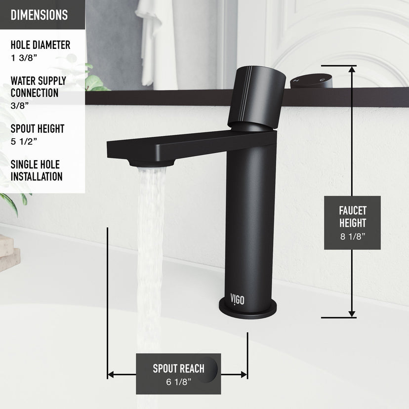 Deck-mounted faucet with compression connection and hot/cold indicators