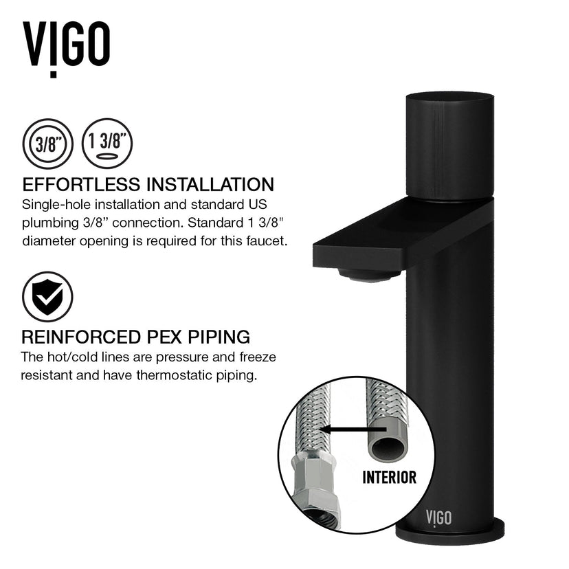 Single hole faucet with included supply lines and NPSM thread type
