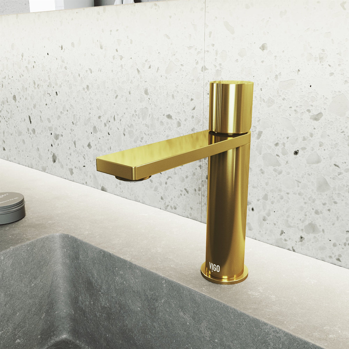 Single hole faucet with high arc spout and corrosion-resistant brass construction