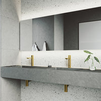 Lever handle bathroom faucet with drip-free ceramic disc cartridge