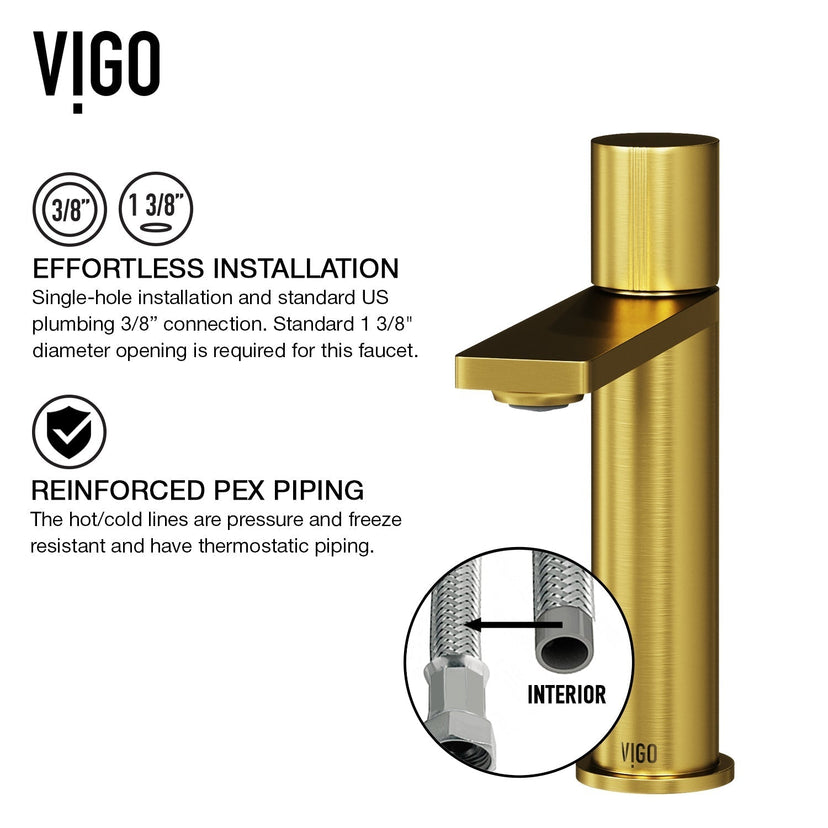 Single hole faucet with included supply lines and NPSM thread type