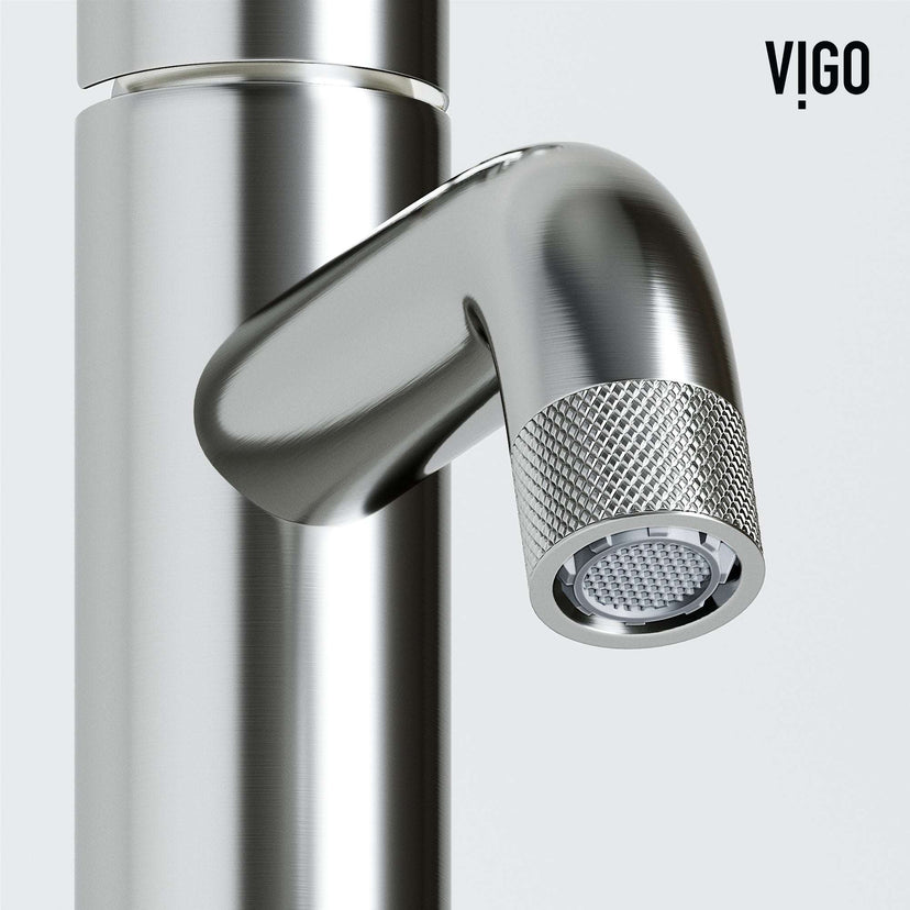 Modern faucet with knob handles and low flow performance for bathroom sinks