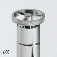 Ceramic disc valve faucet in brushed nickel with all mounting materials included