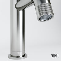 Cass 9 in. Single Hole Bathroom Faucet in chrome with angular spout and industrial wheel handle