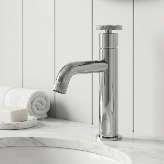 Cass Single Hole Bathroom Faucet with Smooth Lever Handle