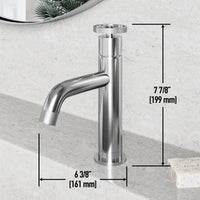 Cass Single Hole Bathroom Faucet with Smooth Lever Handle