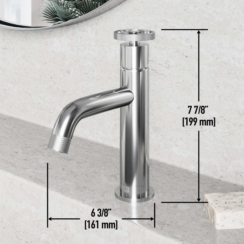 Cass Single Hole Bathroom Faucet with Smooth Lever Handle