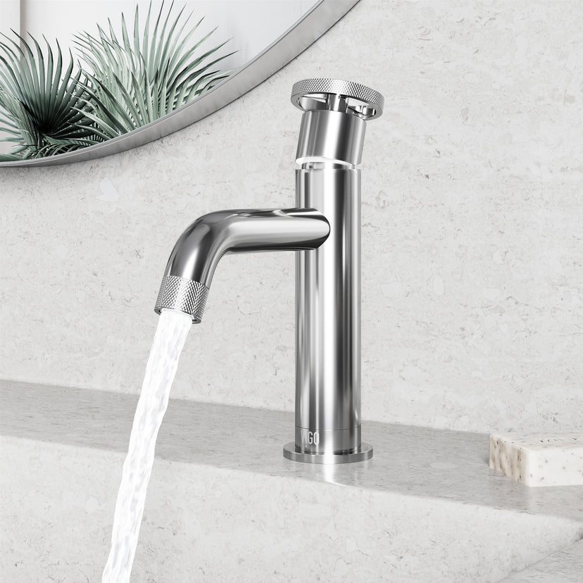 Cass Single Hole Bathroom Faucet with Smooth Lever Handle
