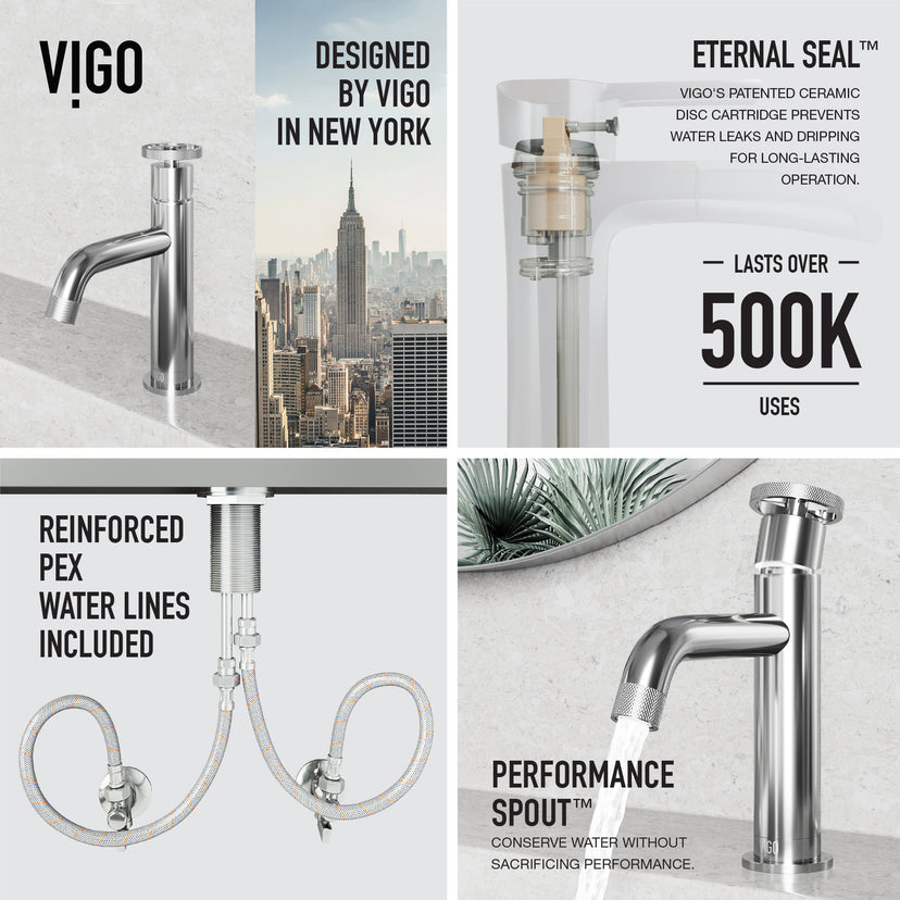 Cass Single Hole Bathroom Faucet with Smooth Lever Handle