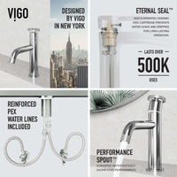 Bathroom faucet with included supply lines and low flow design for water efficiency