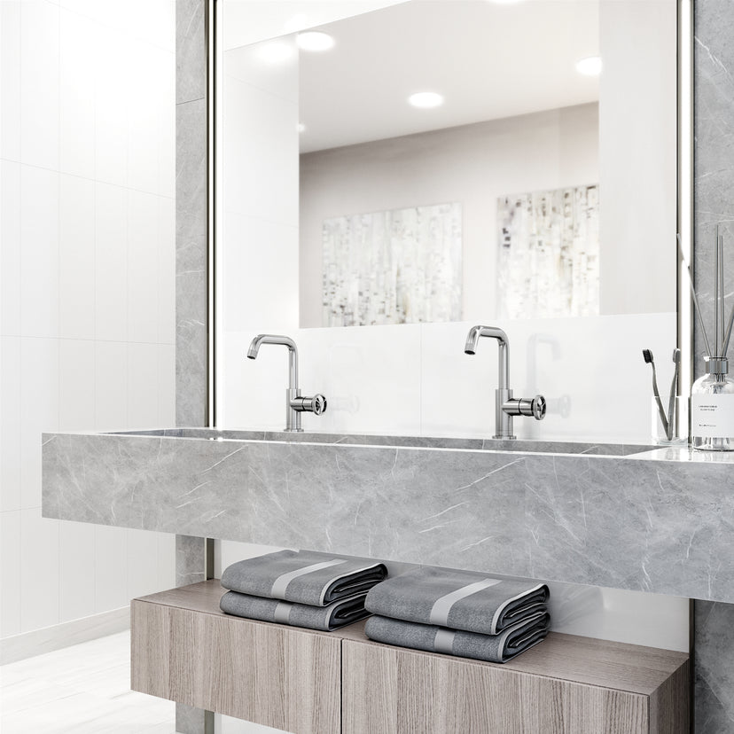 Cass Single Hole Bathroom Faucet with Knurled Wheel Handle