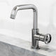 Low lead, low flow bathroom faucet with brushed nickel finish and compression connection