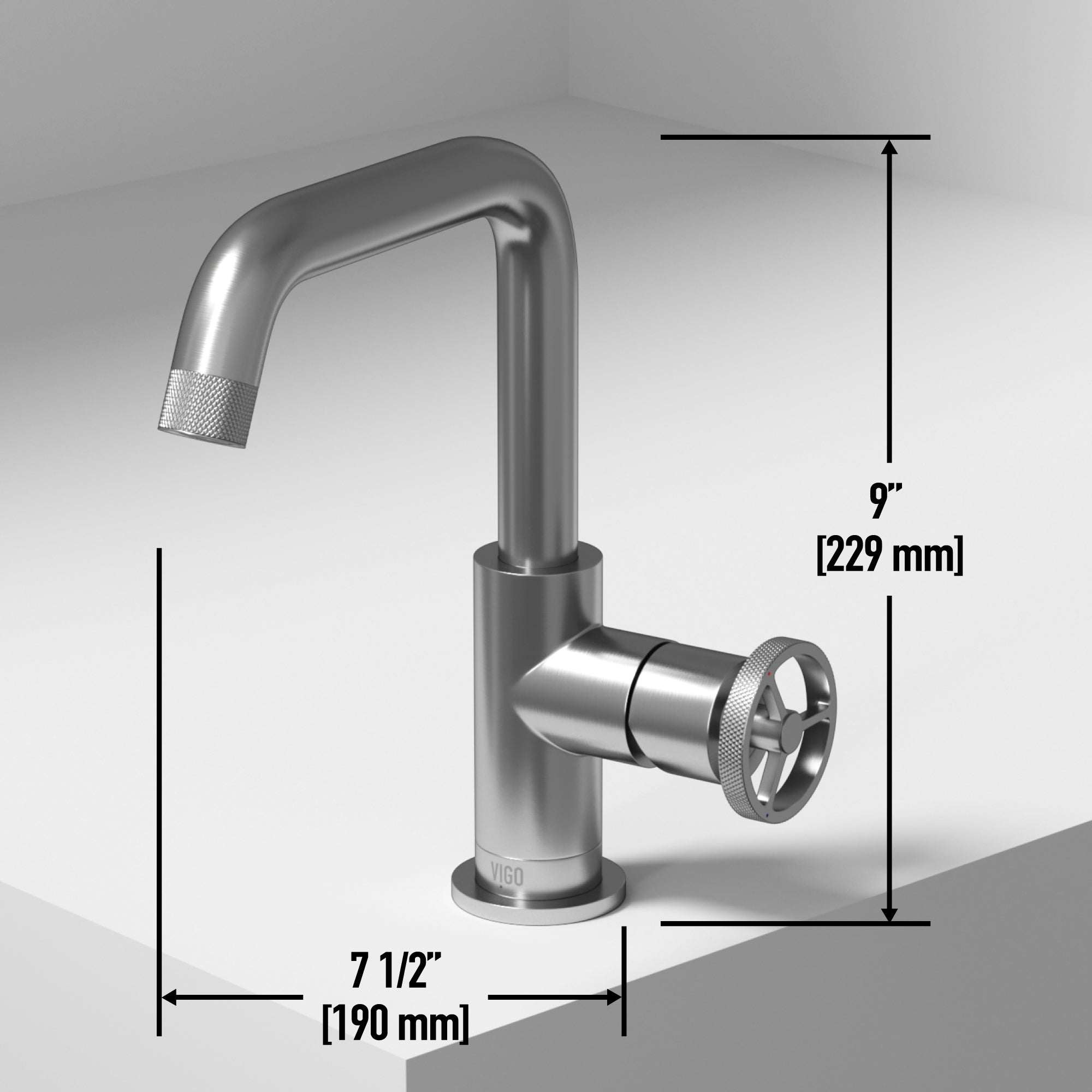 Brushed nickel faucet with included supply lines and easy installation features