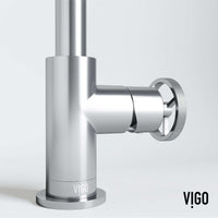 Modern deck-mounted faucet in chrome with knob handles and low flow design