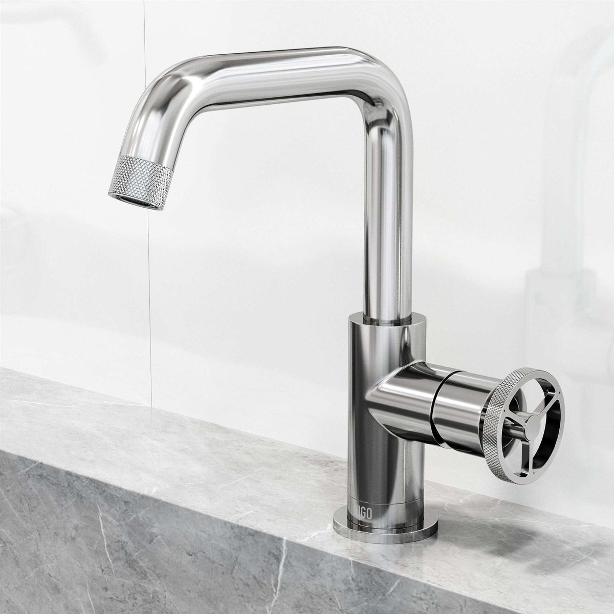Low lead, low flow bathroom faucet with chrome finish and compression connection