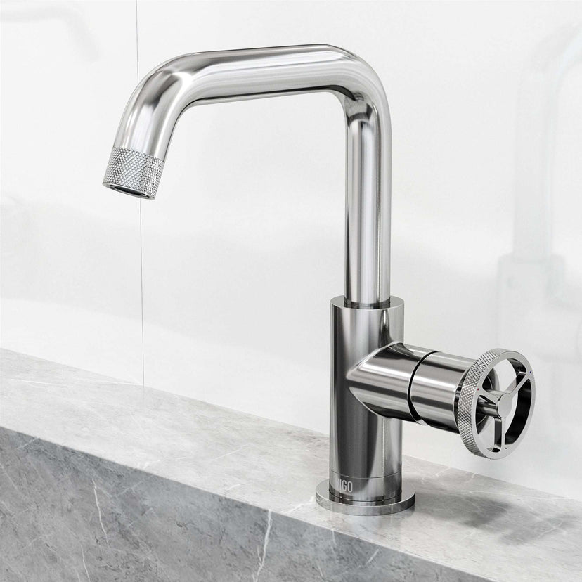 Low lead, low flow bathroom faucet with chrome finish and compression connection