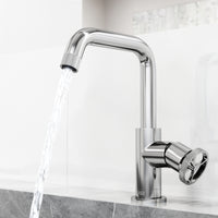 Cass Single Hole Bathroom Faucet with Knurled Wheel Handle