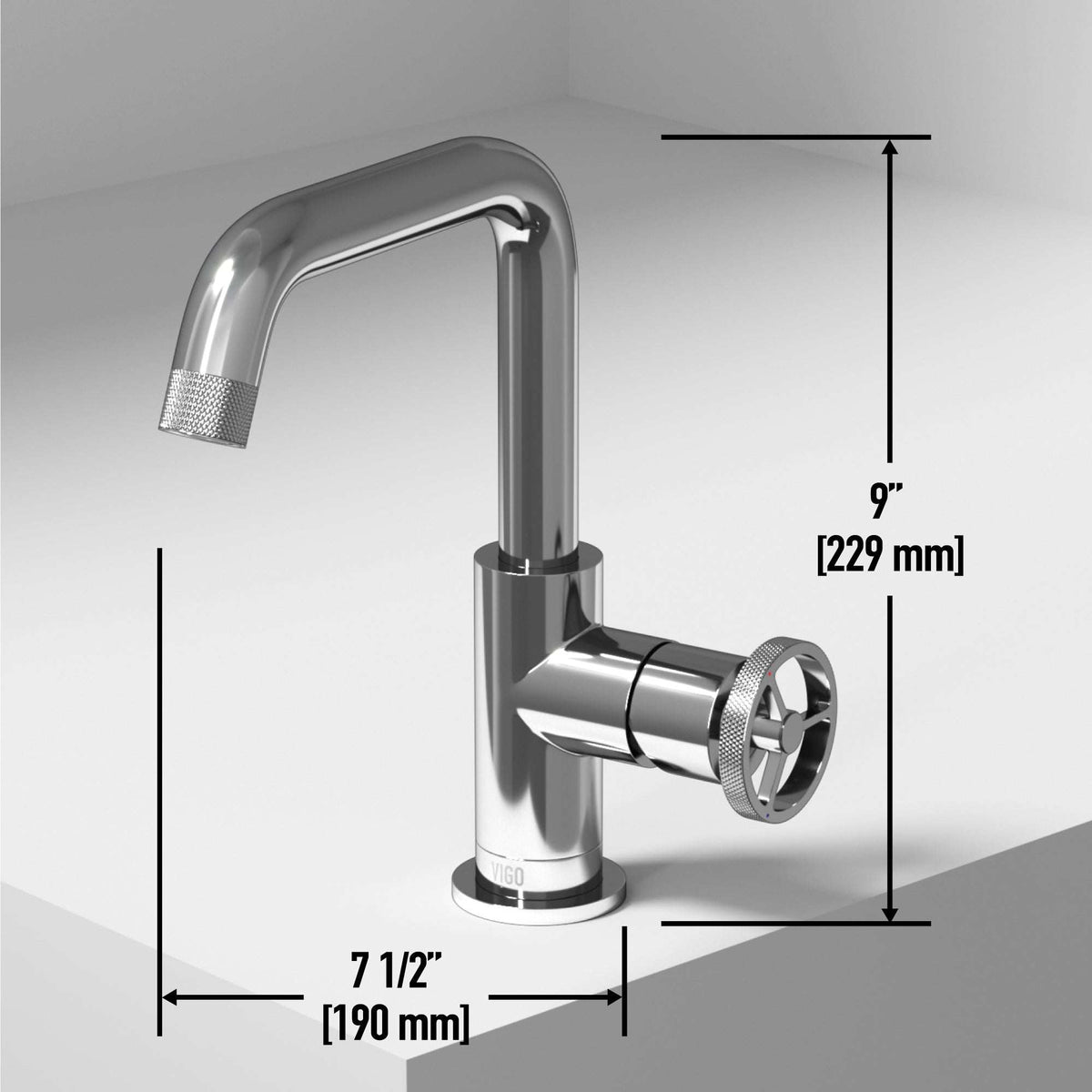 Chrome faucet with included supply lines and easy installation features