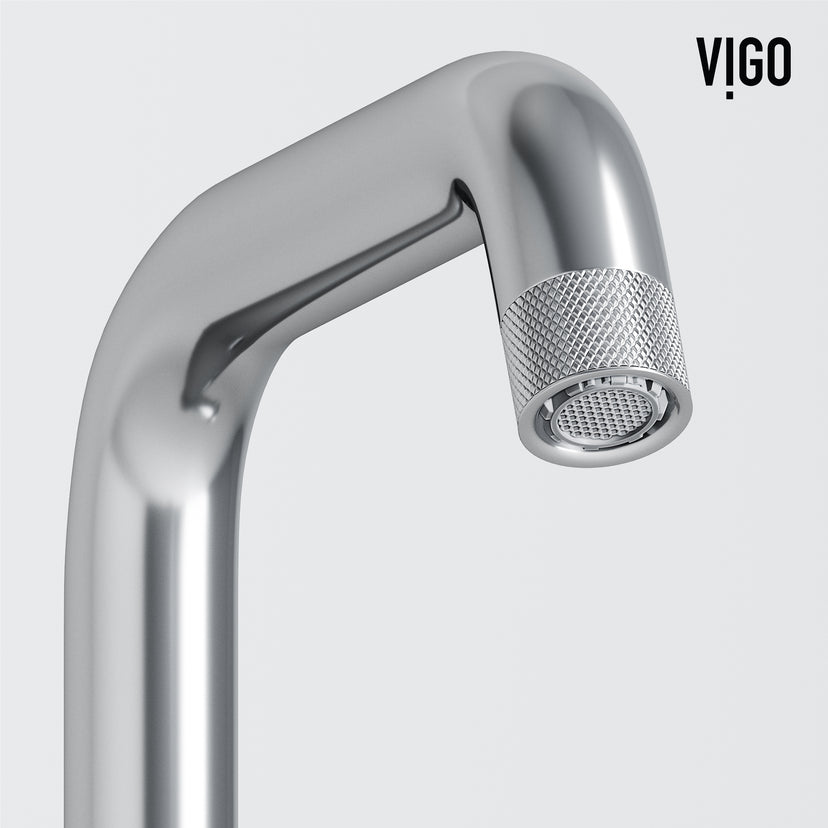 Cass Single Hole Bathroom Faucet with Knurled Wheel Handle