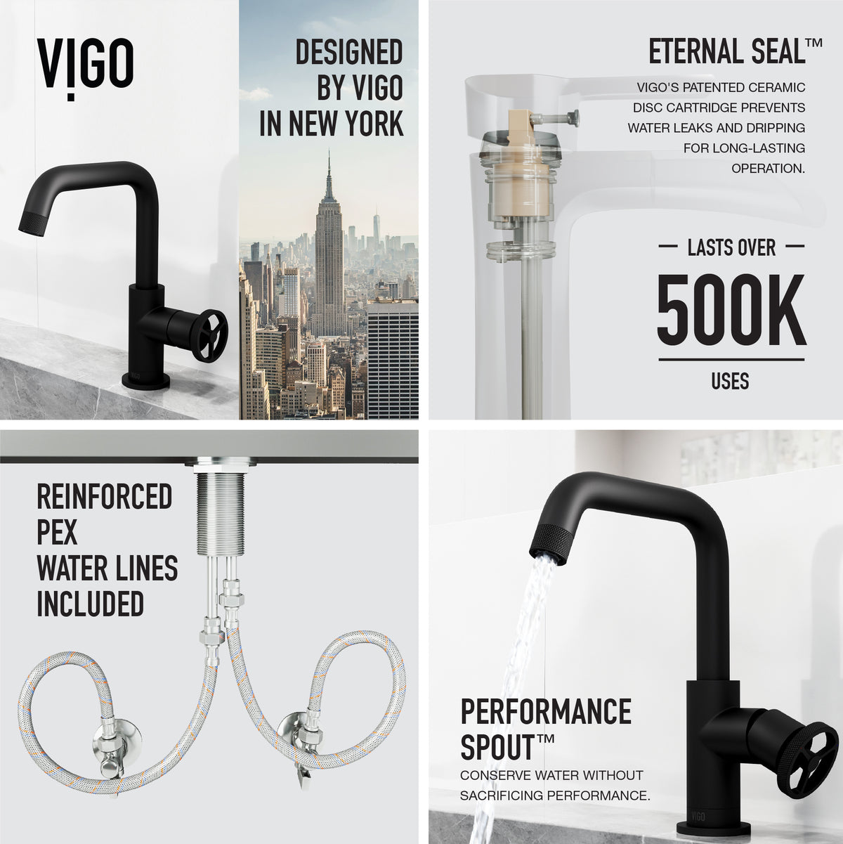 Cass Single Hole Bathroom Faucet with Knurled Wheel Handle