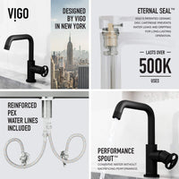 High arc spout bathroom faucet with ceramic disk valve and brass hardware