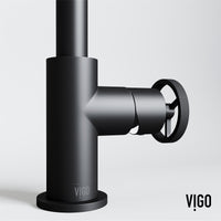 Cass Single Hole Bathroom Faucet with Knurled Wheel Handle