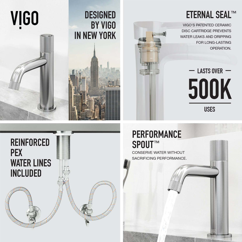 Single hole bathroom faucet with high arc spout and low flow ceramic disk valve
