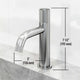 Brushed nickel faucet featuring ceramic disc cartridge and included mounting hardware