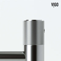 Ceramic disc cartridge faucet in brushed nickel, deck-mounted with modern design