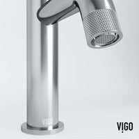 Modern deck-mounted faucet in chrome with knob handle and brass construction