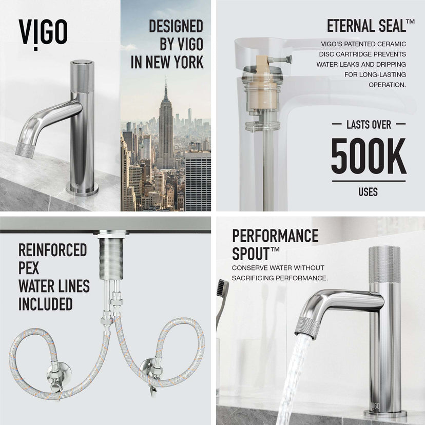 Single hole bathroom faucet with high arc spout and low flow ceramic disk valve