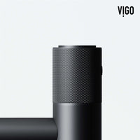 Low flow single hole faucet in matte black with all mounting materials included