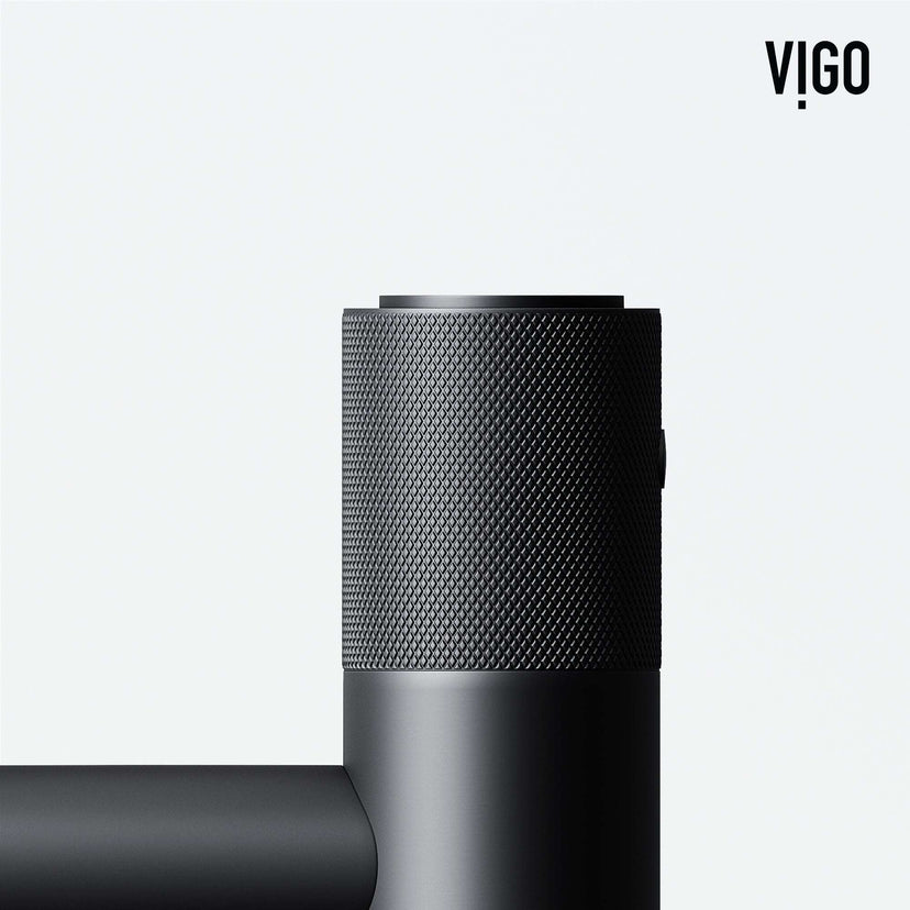 Low flow single hole faucet in matte black with all mounting materials included