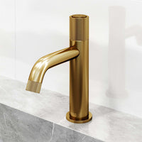 Deck-mounted brass faucet with high arc spout and NPSM thread type