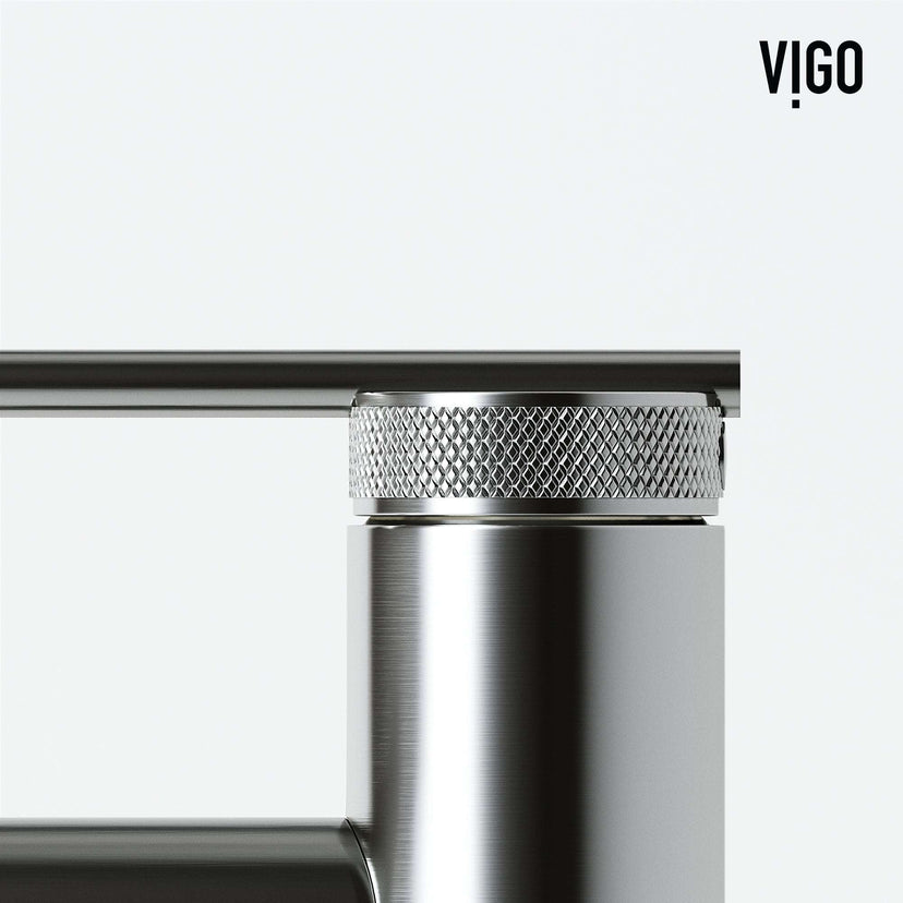 Modern bathroom faucet with NPSM threads and brushed nickel finish