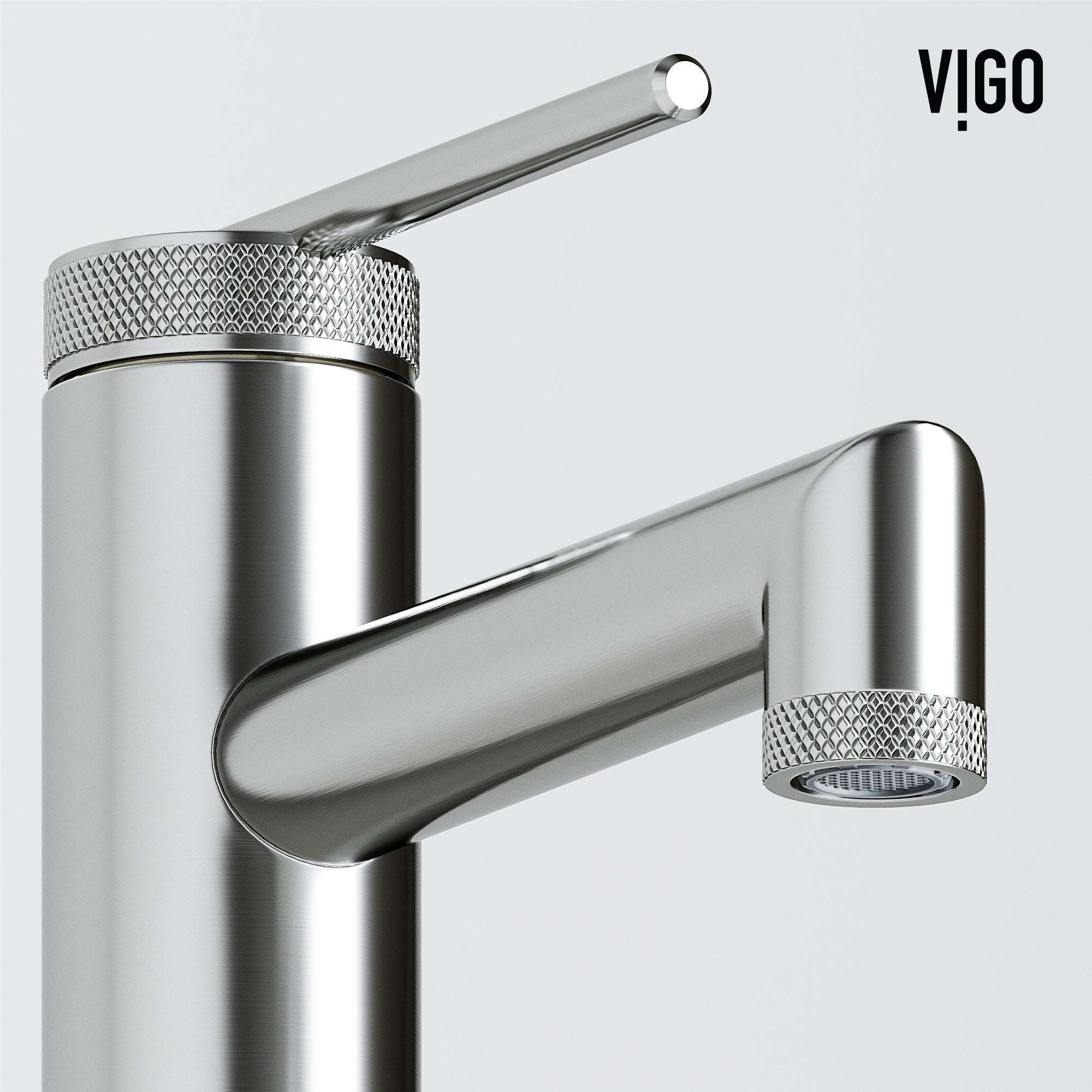 Single hole faucet with included components and brushed nickel finish