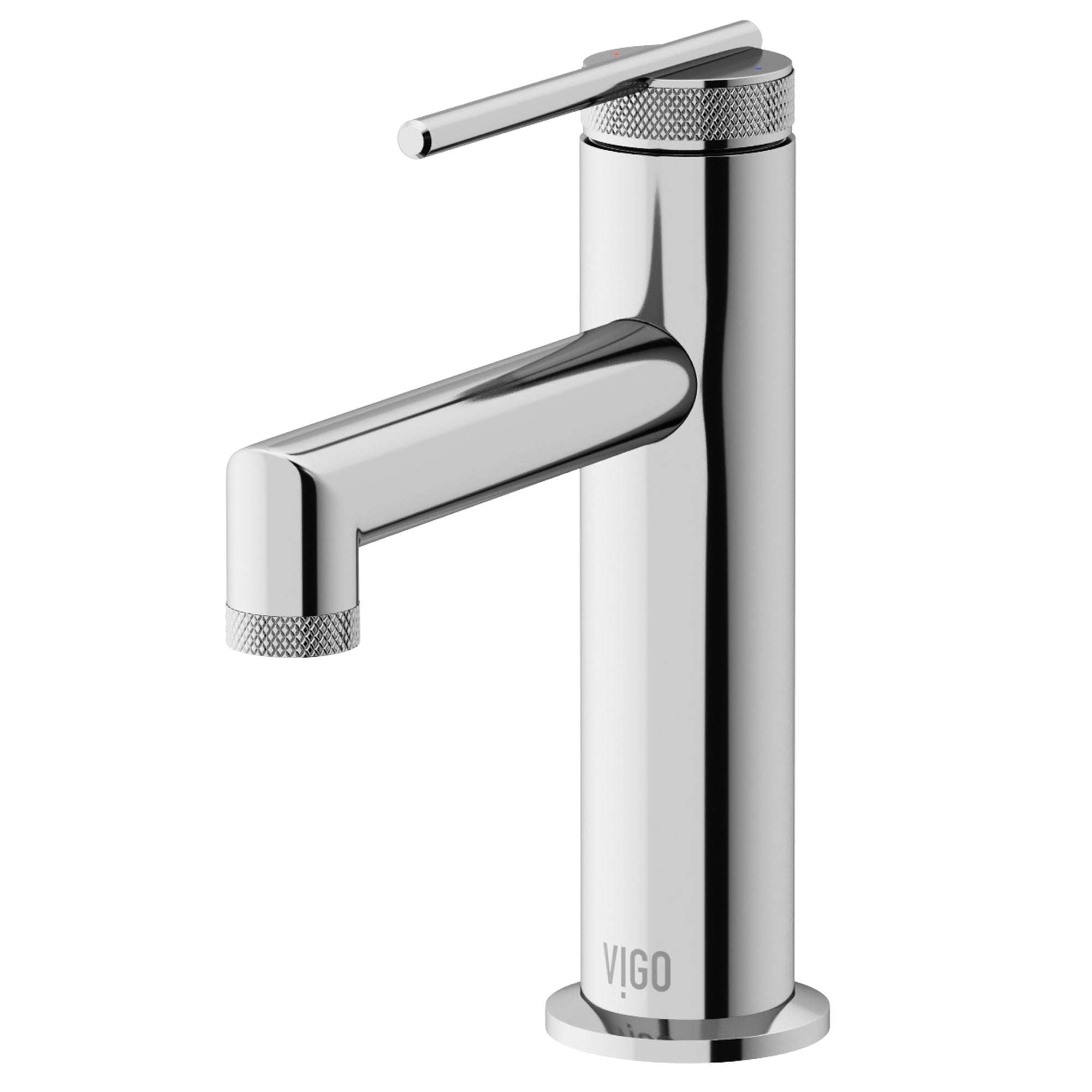 Chrome bathroom faucet featuring mid arc spout and compression connections