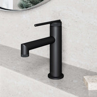 Contemporary single hole faucet with included mounting hardware and supply lines