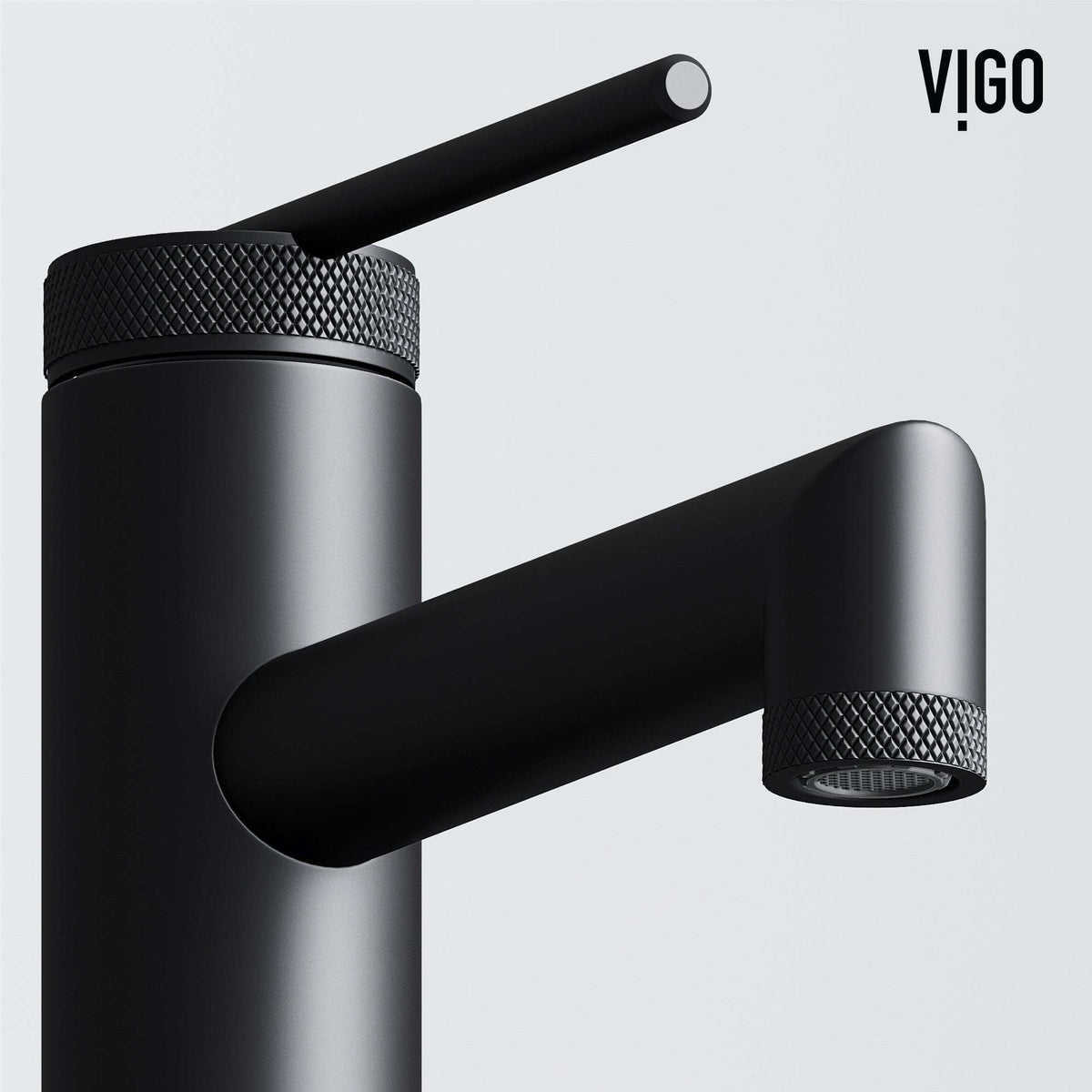 Single hole faucet with included components and matte black finish