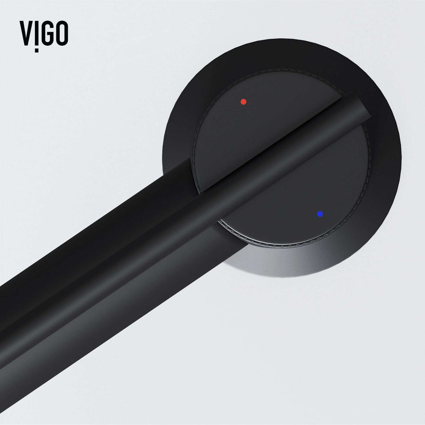 Ceramic disc cartridge faucet with lever handle and matte black finish