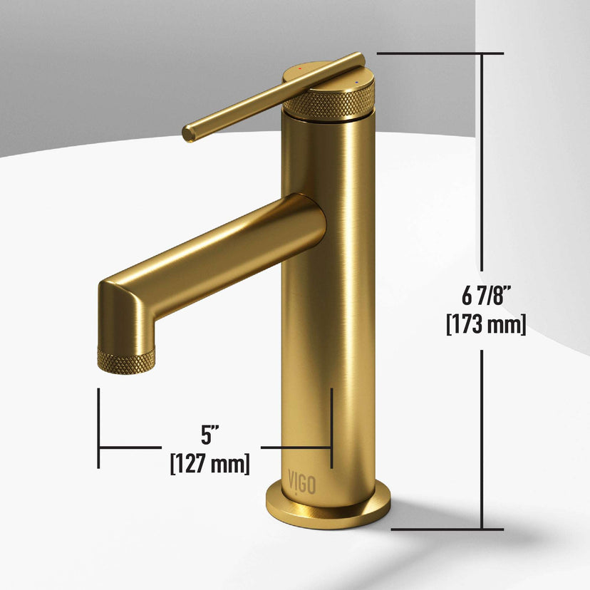Single hole brass faucet with lever handle and low flow design