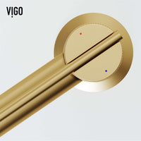 Ceramic disc cartridge faucet with lever handle and matte brushed gold finish
