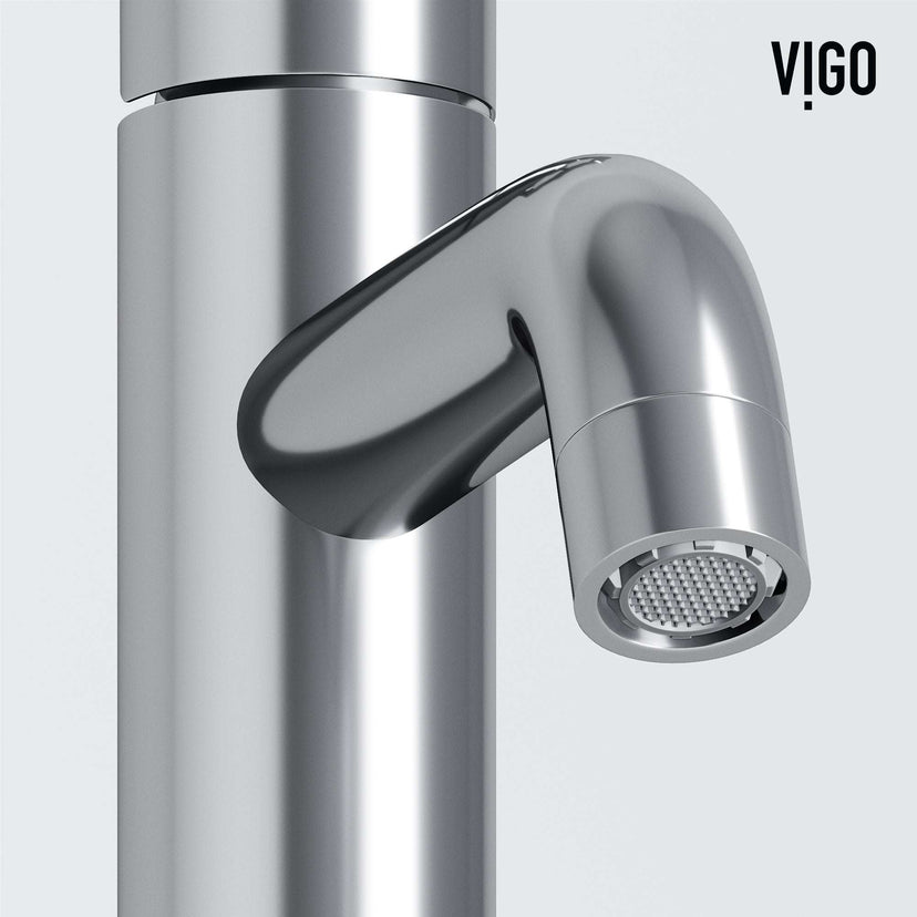 High arc spout faucet with lever handle and all mounting materials included