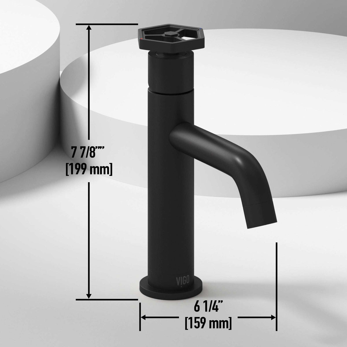 Easy install single hole faucet with high arc spout and matte black finish