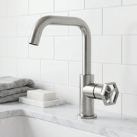 Hart Ruxton Single Hole Bathroom Faucet – Knurled Control Handle Design