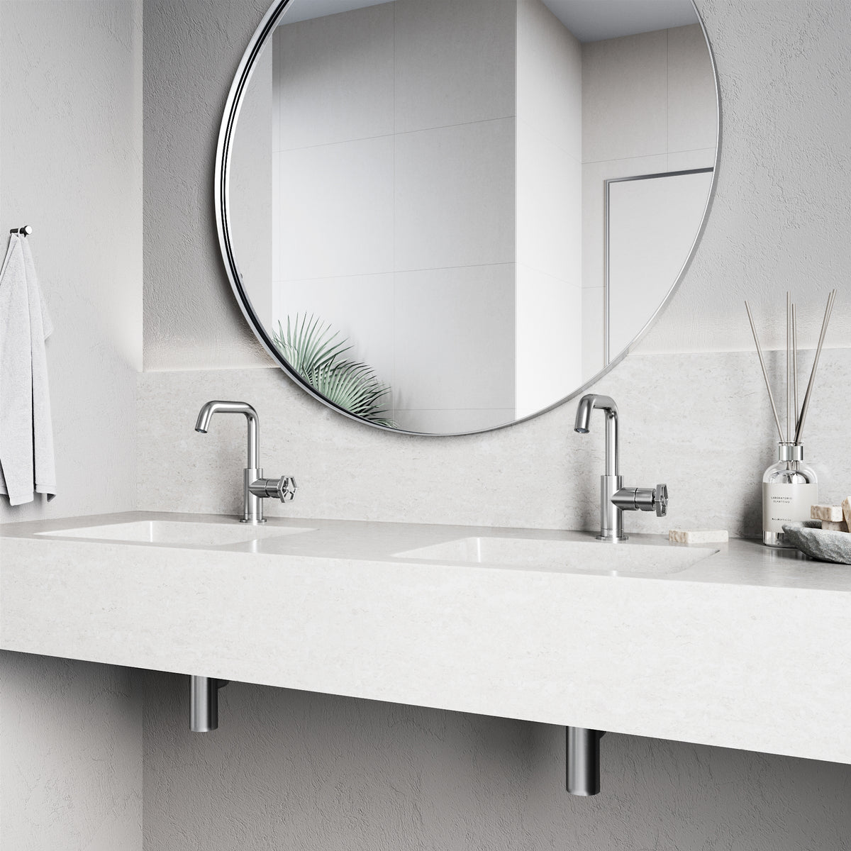 Hart Ruxton Single Hole Bathroom Faucet – Knurled Control Handle Design